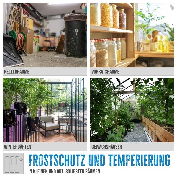 GÜDE Frostwächter GFW 520 Heizlüfter Elektroheizer Heizer Wintergarten 520 Watt 
