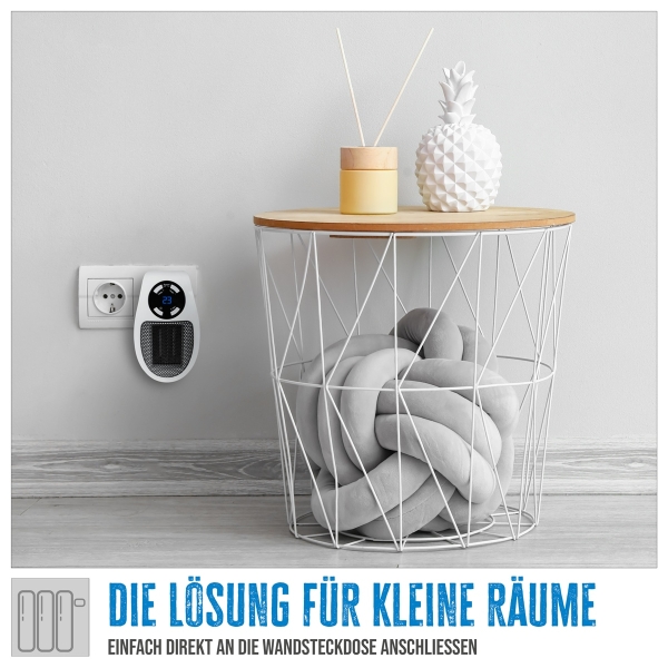 GÜDE GSH 500 K mini Steckdosen-Heizlüfter kompakt Heizer 500 Watt Elektroheizer 