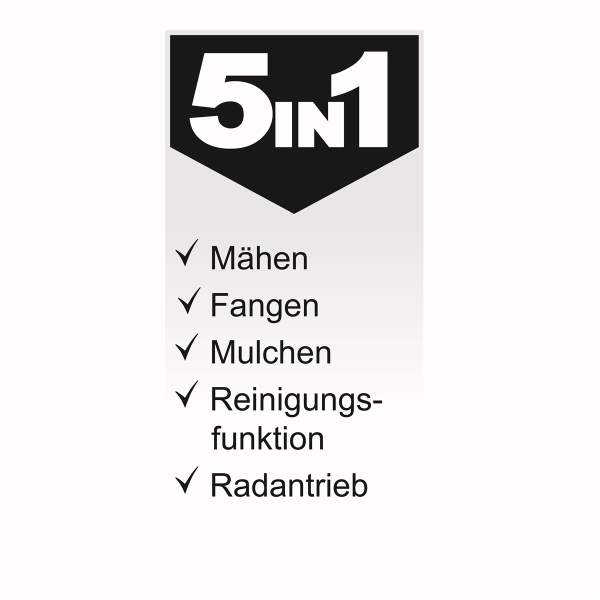 Scheppach Rasenmäher Benzin mit Antrieb 42cm 5in1 3,3PS MS132-42B *2.WAHL* 