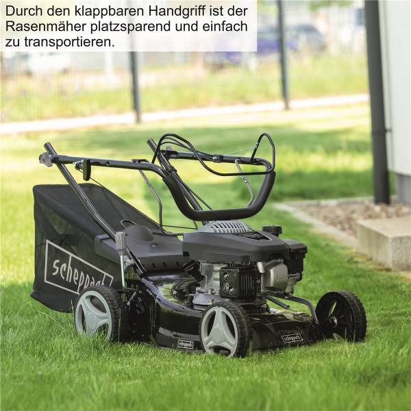 Scheppach Rasenmäher Benzin mit Antrieb 42cm 5in1 3,3PS MS132-42B *2.WAHL* 