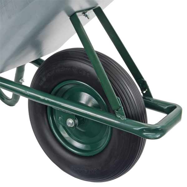Matrix Schubkarre 100l 250kg PU-Rad Bauschubkarre grün Scheibtruhe *2.Wahl* 