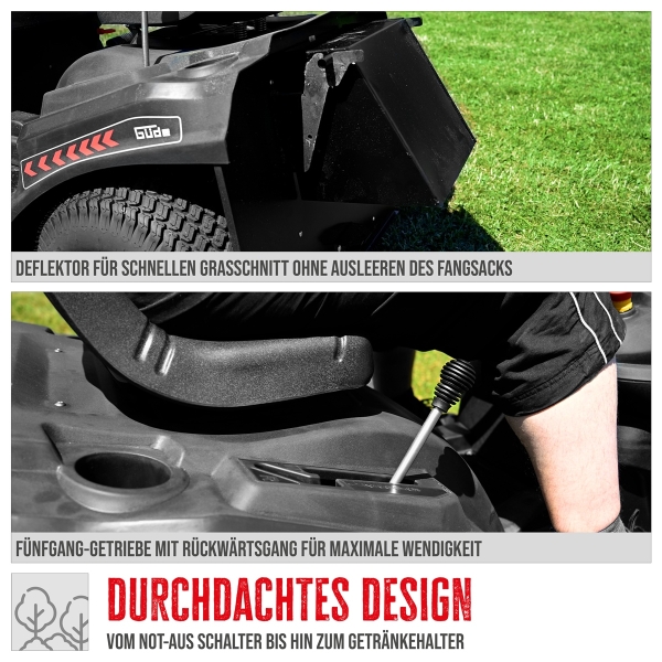 GÜDE Aufsitzrasenmäher Rasenmäher Rasentraktor Aufsitzmäher GAR 960 T E-Start 