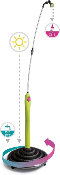 G.F. Gartendusche Sunny style lime Solardusche 140-200 cm Temperatur verstellbar 