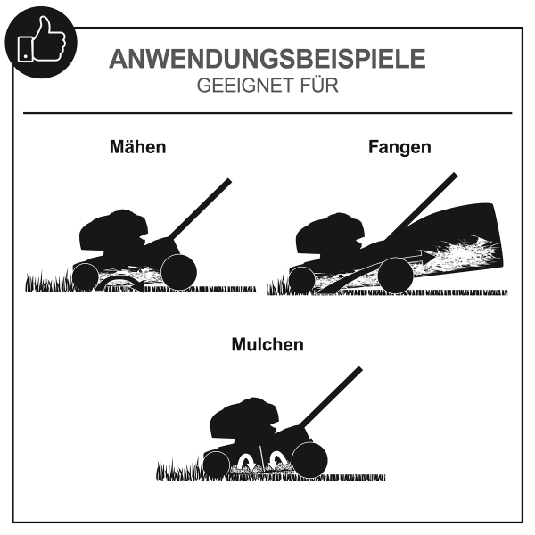 Scheppach Rasenmäher Benzin mit Antrieb 51cm Schnittbreite 6in1 4,1PS MS173-51B Stahlgehäuse|hohes Drehmoment|65L|Reinigungsfunktion