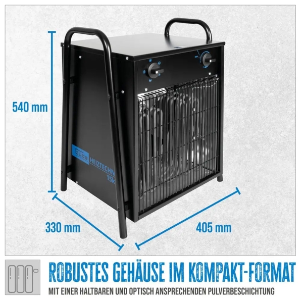 Bauheizer GÜDE GH 15EV 400V 15kW Heizgerät Heizlüfter Elektroheizer Heizgebläse  