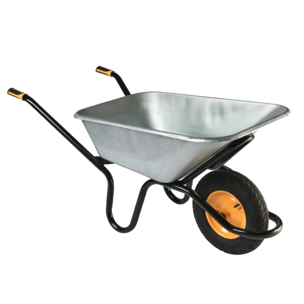 HAEMMERLIN Schubkarre BAU PLUS 120L verzinkt mit Luftrad 250kg Tragkraft 