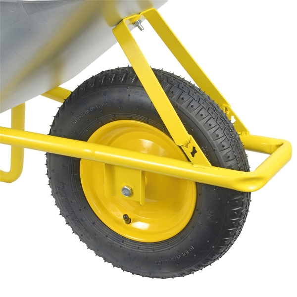 HBH® Schubkarre 85 Liter Garten Farbe gelb Profi Gartenschubkarre Luftrad 160kg 