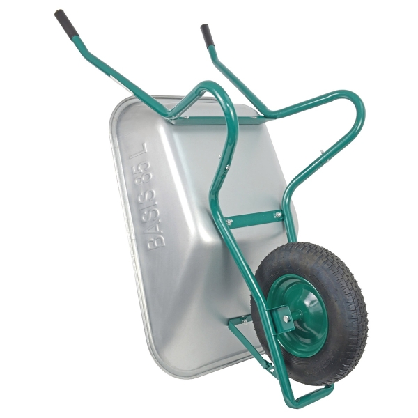 HBH® Schubkarre 85l *leicht & handlich* ideale Gartenschubkarre grün Luftrad 