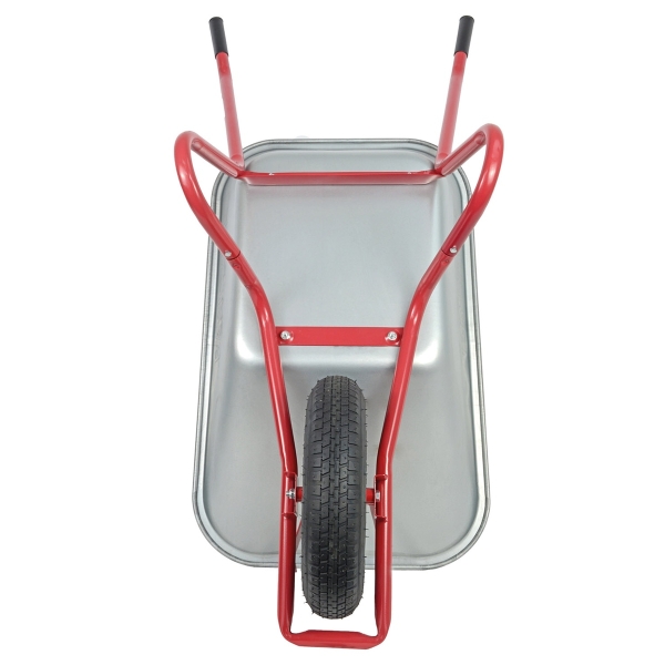 HBH® Schubkarre 85 Liter Garten Farbe rot Profi Gartenschubkarre Luftrad 160kg 