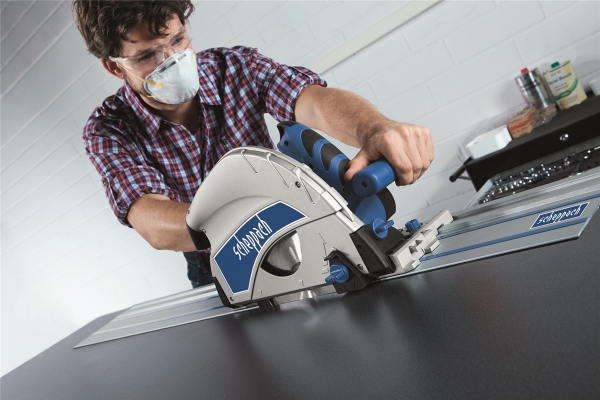 SCHEPPACH Handkreissäge Tauchsäge mit Führungsschiene PL75 Kreissäge und Zubehör 