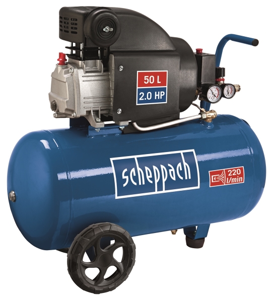 SCHEPPACH HC54 Druckluft Kompressor 8 bar Luftkompressor 50 Liter 1500 W 2 PS 