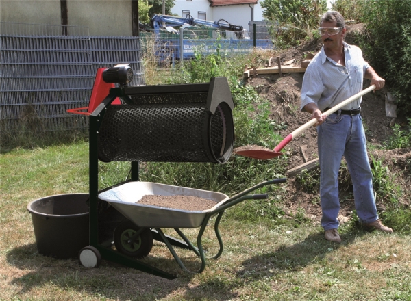 SCHEPPACH Erdsieb Trommelsieb RS400 Gartenrollsieb Kompostsieb Siebtrommel 230V