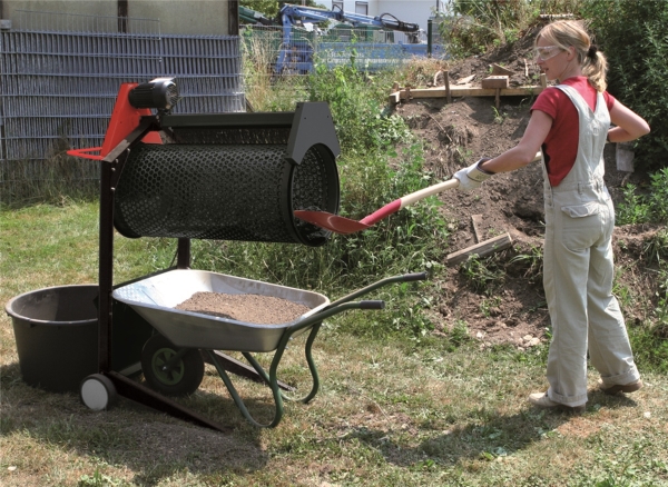 SCHEPPACH Erdsieb Trommelsieb RS400 Gartenrollsieb Kompostsieb Siebtrommel 230V