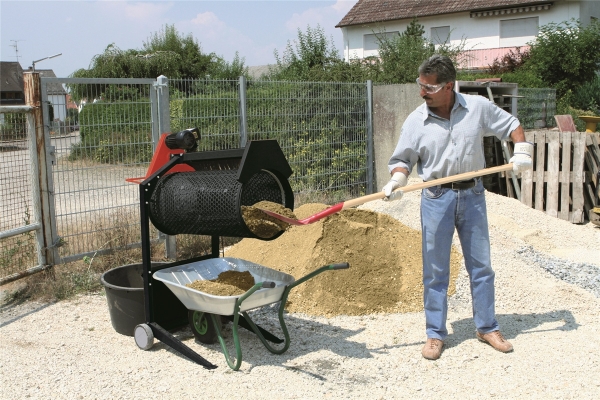 SCHEPPACH Erdsieb Trommelsieb RS400 Gartenrollsieb Kompostsieb Siebtrommel 230V