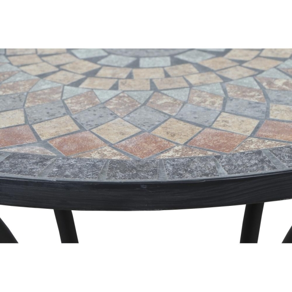 SIENA GARDEN Tisch Prato Ø 60x71 cm rund Mosaikoptik Gartentisch Gartenmöbel 