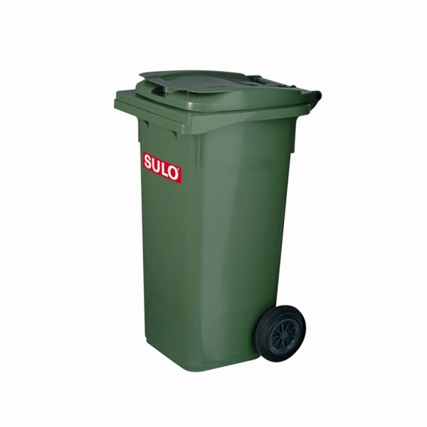 SULO 1053937 Großmüllbehälter 120 Liter 9,6 kg fahrbar Kunststoff grün 