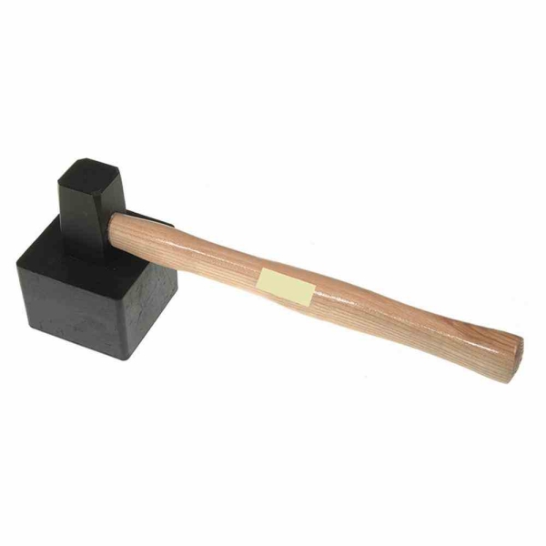 HAROMAC 30170150 Plattenlegehammer eckig 1,5kg anvulkanisierter Kopf 
