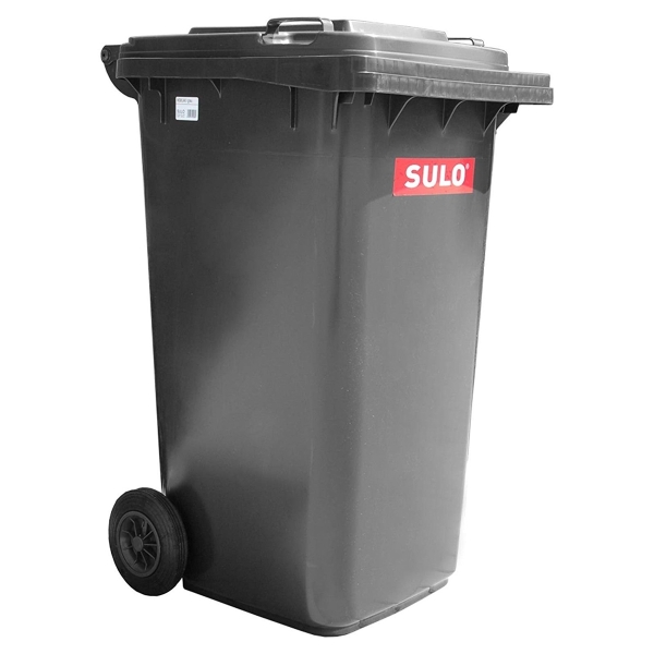 SULO Müllgroßbehälter Mülltonne Mülleimer Abfalltonne Tonne Schwarz 240l 1052256 
