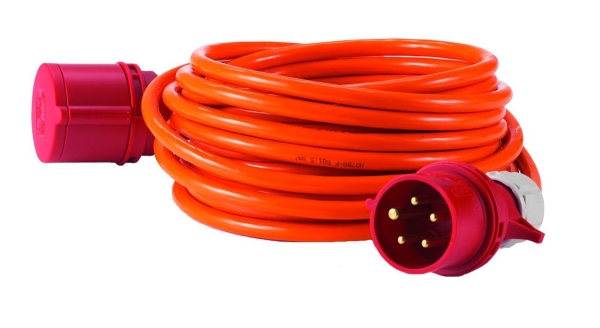 HEDI VKD1016Q2F Drehstrom Verlängerung 16A 10m Kabel mit Phasenwender 5x2,5mm² 