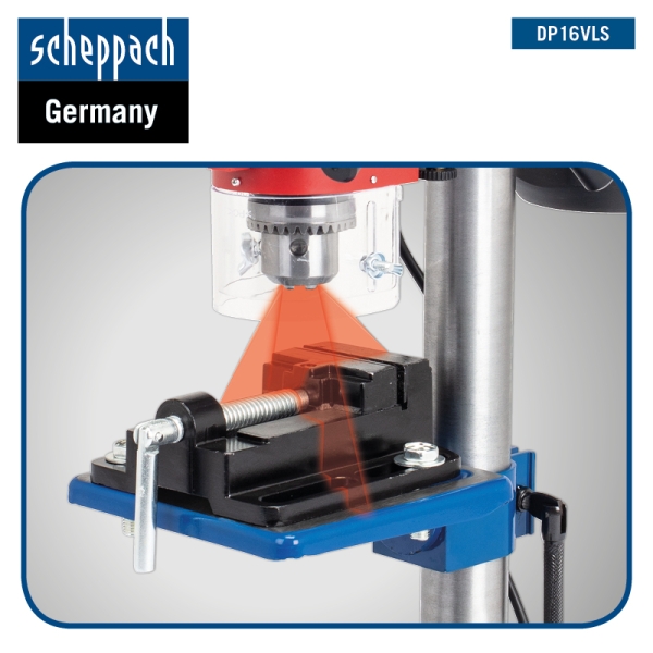 SCHEPPACH DP16VLS Tischbohrmaschine Bohrmaschine 13 mm Standbohrmaschine Laser  