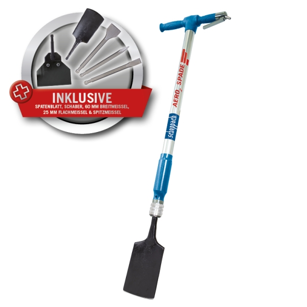 SCHEPPACH Druckluft Spaten Meißel Hammer 5in1 Werkzeug für Kompressor Aero²Spade 