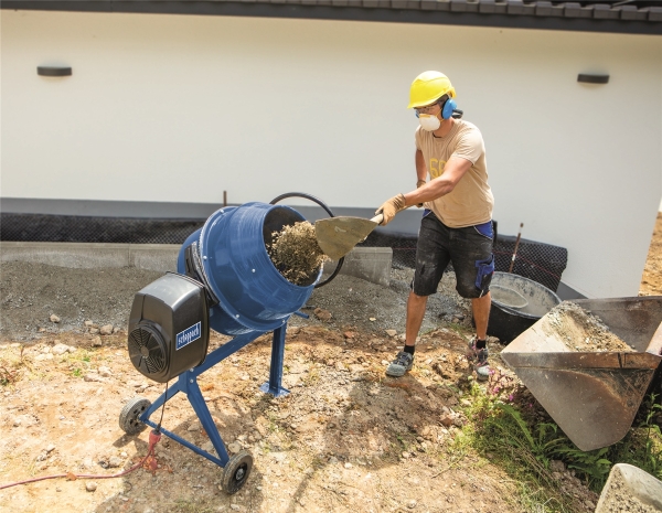 Scheppach Betonmischer Mix 140 L Mörtelmischer Zementmischer Betonmischmaschine 