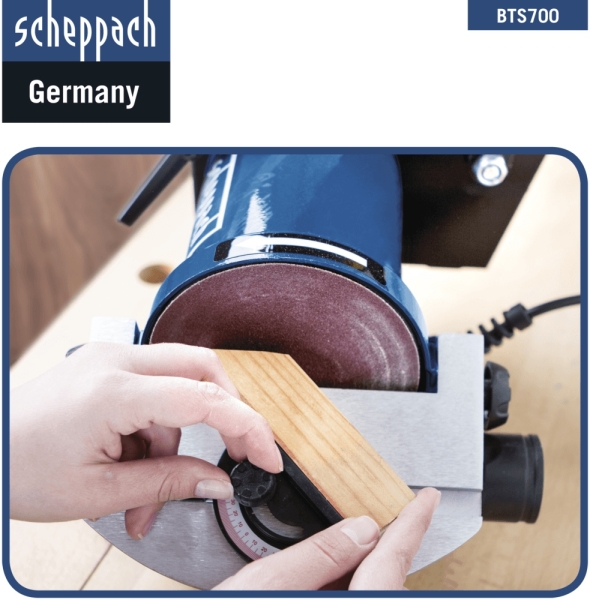 SCHEPPACH BTS700 Bandschleifer Tellerschleifer Schleifmaschine Kombi-Schleifer 250W 