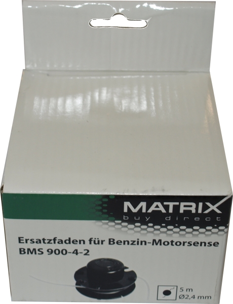 Matrix 3x Ersatzteil Fadenspule komplett für Rasentrimmer BMS 900 5m 2,4mm 