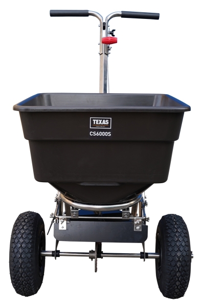 Texas Handstreuwagen Zentrifugalstreuer Salz Gras Dünger Saat CS6000S 58l 2.WAHL 