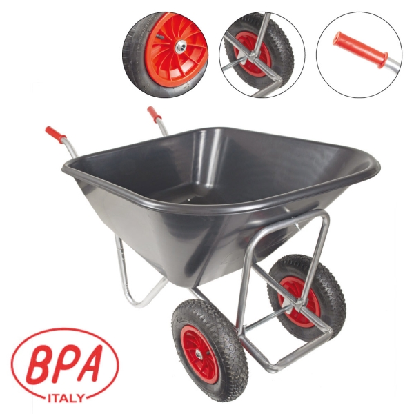 BPA Großmuldenkarre Zweirad Schubkarre Agrarkarre Futterkarre 2Rad 240l  *2.WAHL* 