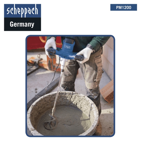 SCHEPPACH PM1200 Handrührgerät Betonmischer Mörtelrührer Rührwerk Zementmischer 