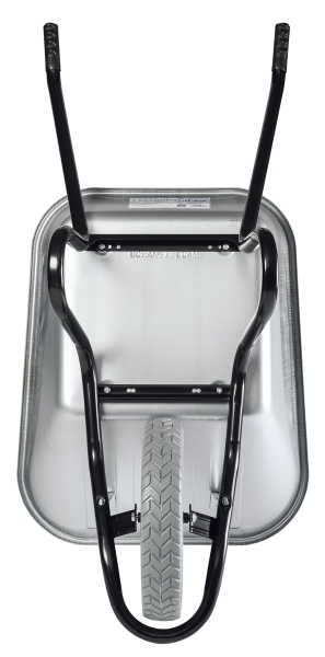 HAEMMERLIN Schubkarre Bauschubkarre Aktiv Premium 100l verzinkt PU-Rad 150kg 