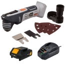Batavia Akku Multitool Multifunktionswerkzeug Vibrationssäge 1x2Ah Akku+Ladeg.