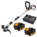 Batavia 7062515 Akku Rasentrimmer Motorsense Trimmer 2x5Ah Akku+Schnellladegerät