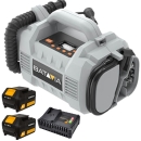 Batavia Akku-Kompressor Luftpumpe Druckluftkompressor 2x5Ah Akku+Schnellladeg.