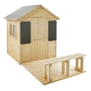 SOULET Spielhaus Garten Holz Kinderspielhaus Gartenhaus Holzhaus Baumhaus Grace