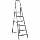 ALPFA Haushaltsleiter 6 Stufen Alu Aluminium Leiter Treppe 3,02m Arbeitshöhe