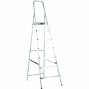 ALPFA Haushaltsleiter 7 Stufen Alu Aluminium Leiter Treppe 3,24m Arbeitshöhe