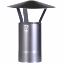FIREFIX FAL Regenhaube Ø 130 mm, für Ofenrohr, Silber, verzinkt, Höhe 420 mm