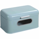KESPER Brotbox blau 30x18x16cm, Metall, Sichtfenster, Brotkasten, Brotbehälter