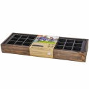 SIENA GARDEN Anzuchtvollholzkiste Zimmergewächshause 27er Topfplatte 50x16x6 cm