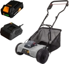 Batavia Akku Rasenmäher Spindelmäher Mäher 38cm Breite inclusive 2Ah Akku und LG
