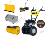 TEXAS Kehrmaschine Benzin Schneeräumer Schneeschild Laubsammler Combi 800TG 5in1