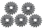 MATRIX TCT Sägeblatt 54mm 5er Set für Mini Handkreissäge MCS 400 PW | 10 Zähne 