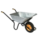 HAEMMERLIN Schubkarre BAU PLUS 120L verzinkt mit Luftrad 250kg Tragkraft 