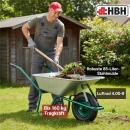 HBH® Schubkarre 85l *leicht & handlich* ideale Gartenschubkarre grün Luftrad 