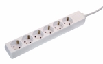 as-Schwabe 11611 Steckdosenleiste 6-fach, 1,4m, weiß, 1,4m H05VV-F3G1,5 ***NEU***