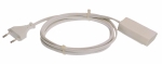 as-Schwabe 50101 Euro-Verlängerung 2m, weiß, Eurostecker u.-Kupplung ***NEU***