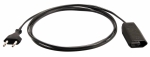 as-Schwabe 50102 Euro-Verlängerung 2m, schwarz, Eurostecker u.-Kupplung  ***NEU***