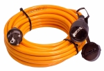 as-Schwabe 59105 Baustellen-Panzerleitung 5m, orange, Stecker u. Kupplung ***NEU***